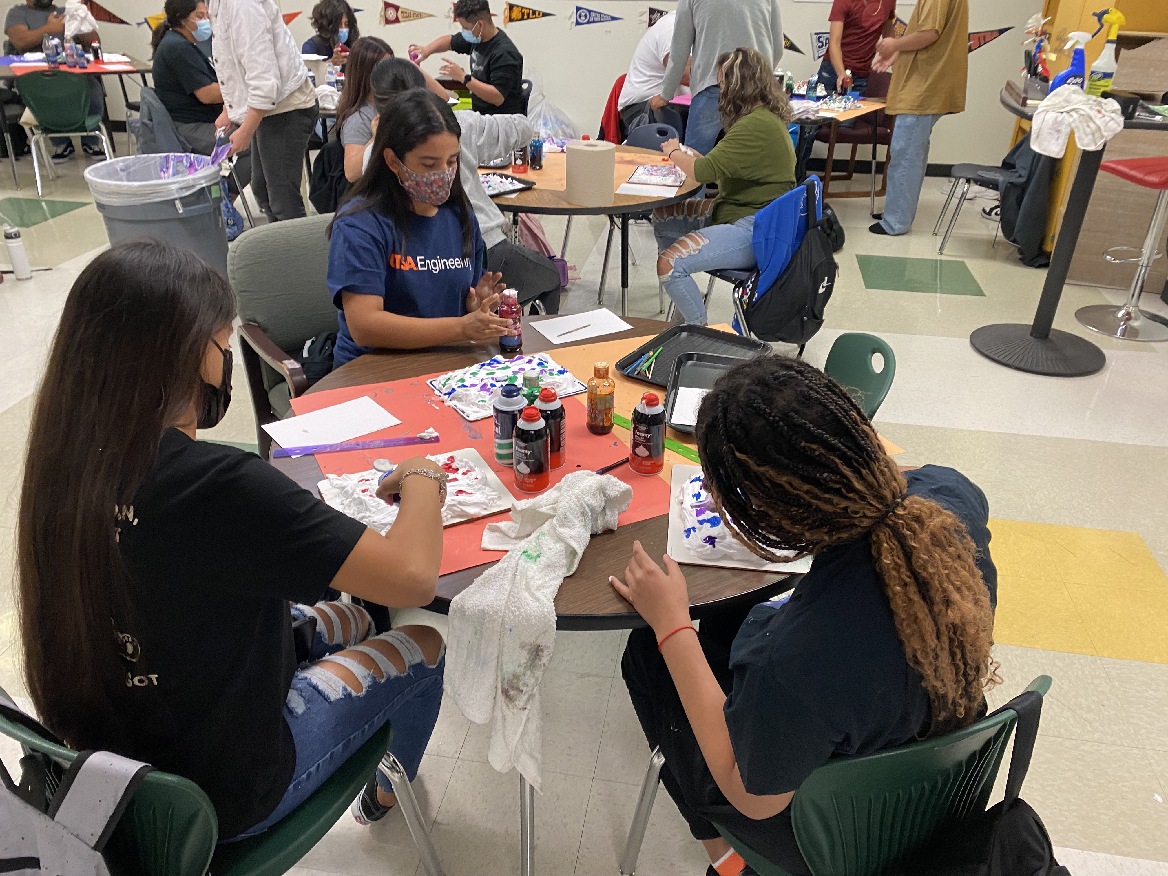Avid students working on team building
