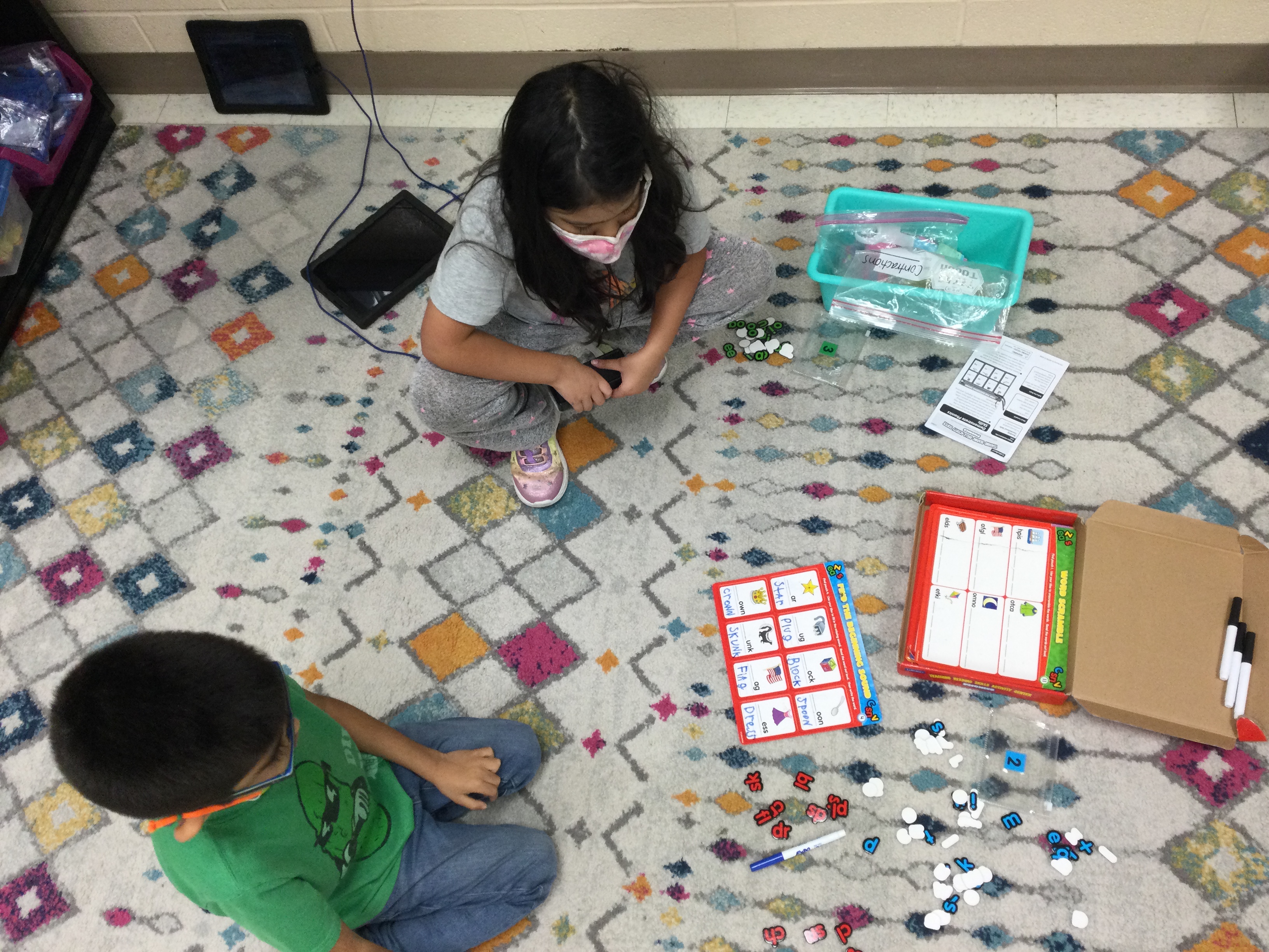 Students doing a Math problem.