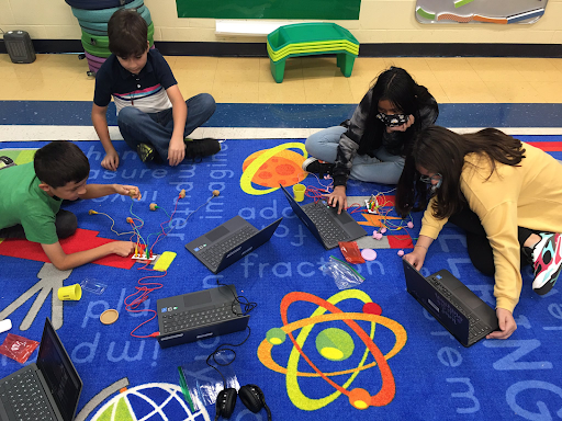Students working on their Chromebooks 