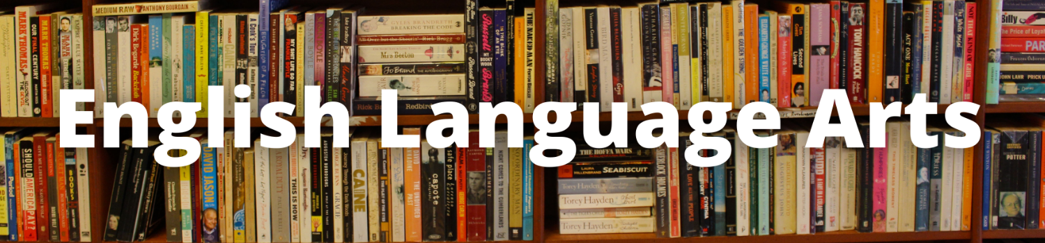 English Language Arts Banner image.