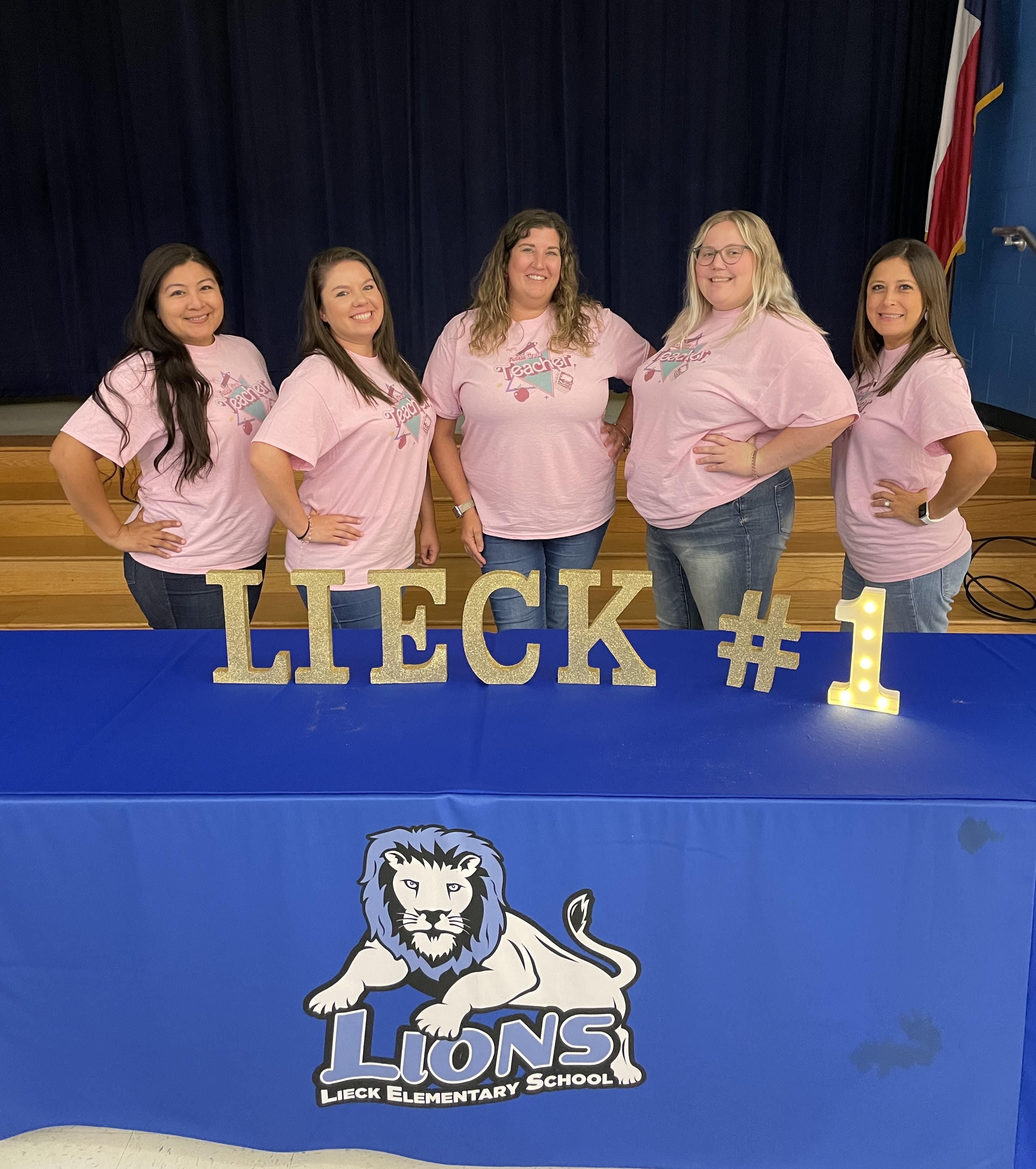 Raquel Stewart, Lauren Wiseneiwski, Megan Warnock, Madison Stevens and Michelle Trevino