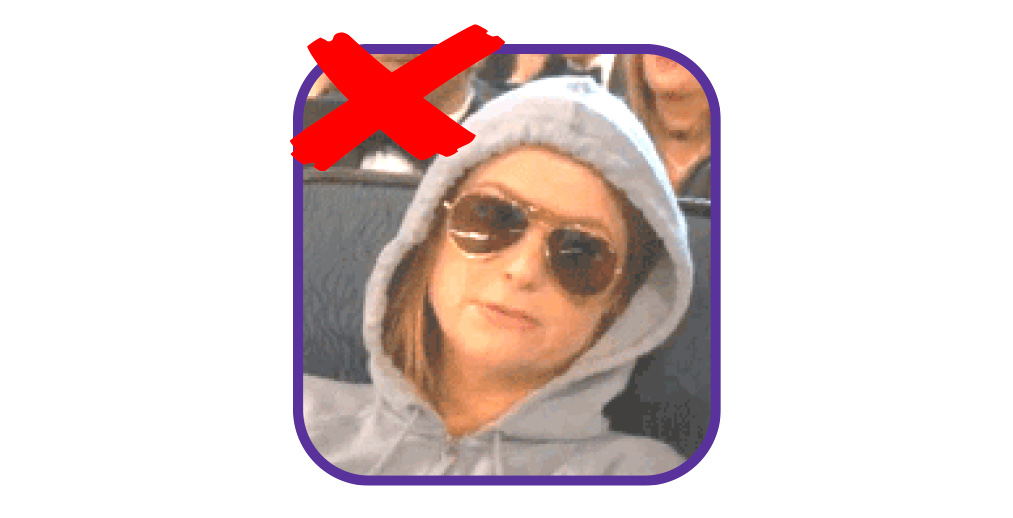 No hoods or sunglasses allowed in the building