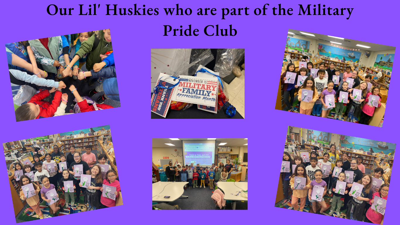 picture of students and counselor who are part of the Military Pride Club