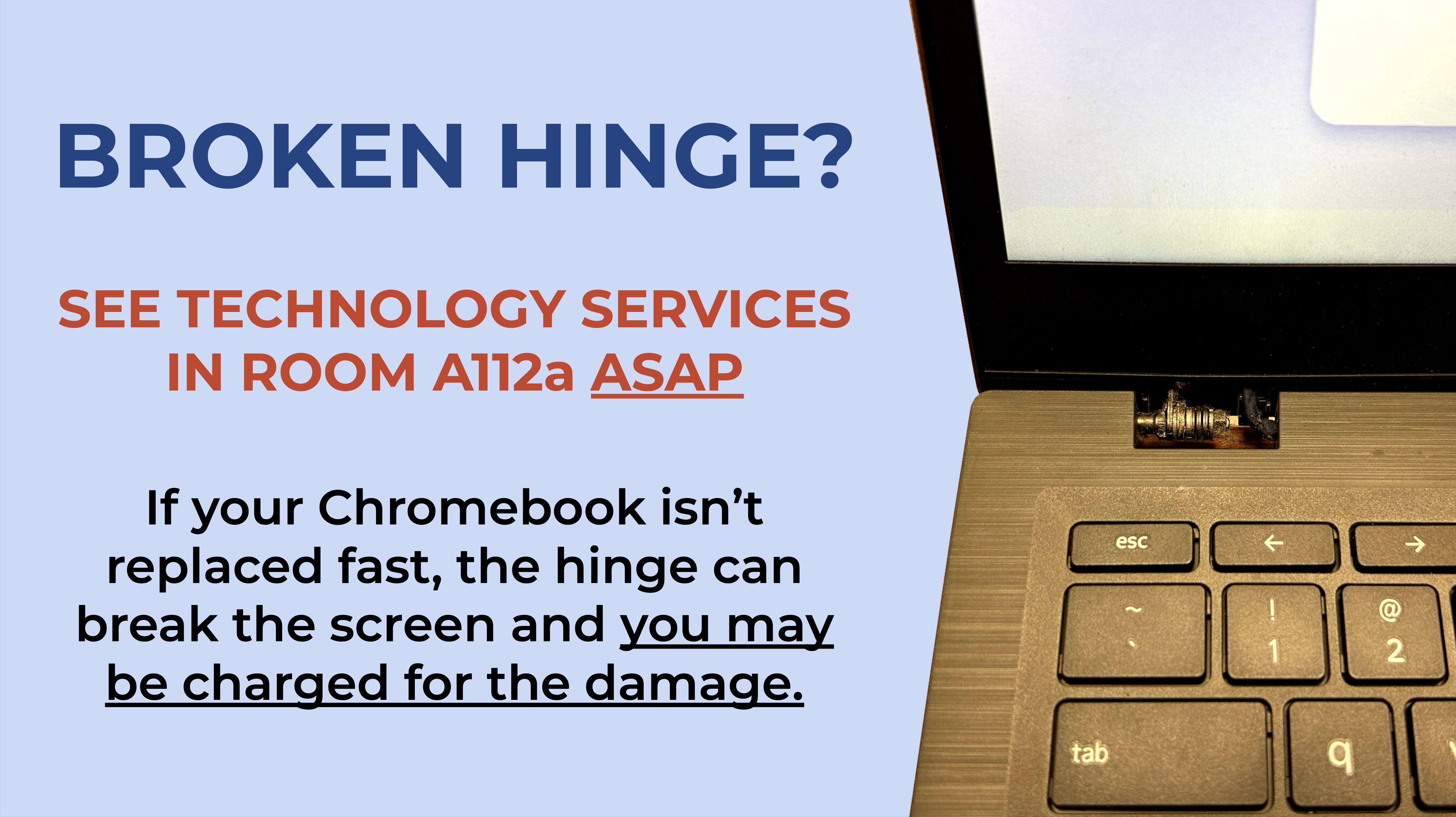 Damaged hinge flyer