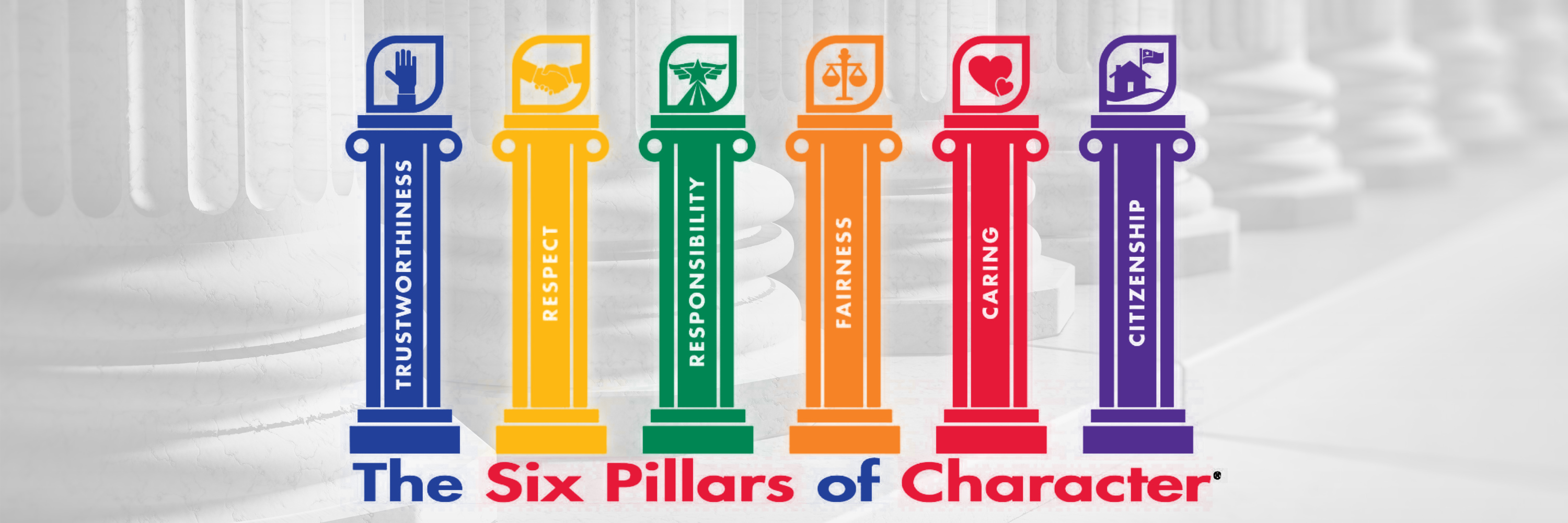 Pillars of Character logo banner