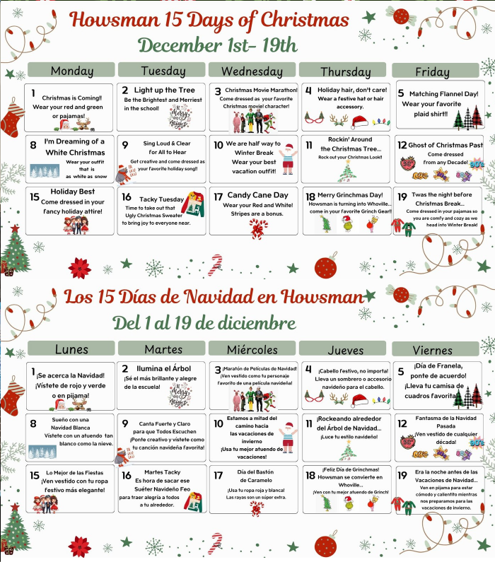 Howsman 15 days of Christmas