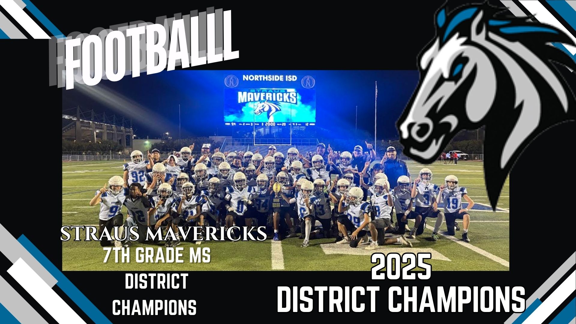 STRAUS 2025 MS FB DISTRICT CHAMPIONS