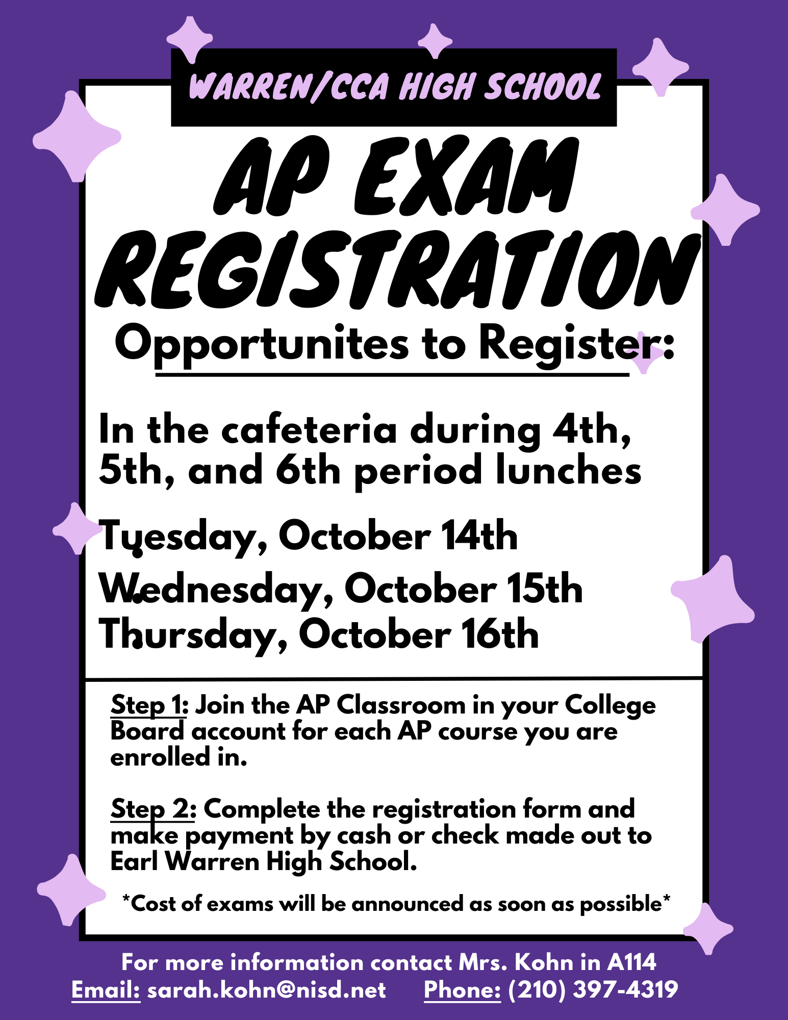 AP Registration Flyer