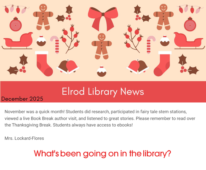 Elrod Library News-What's been going on in the library?