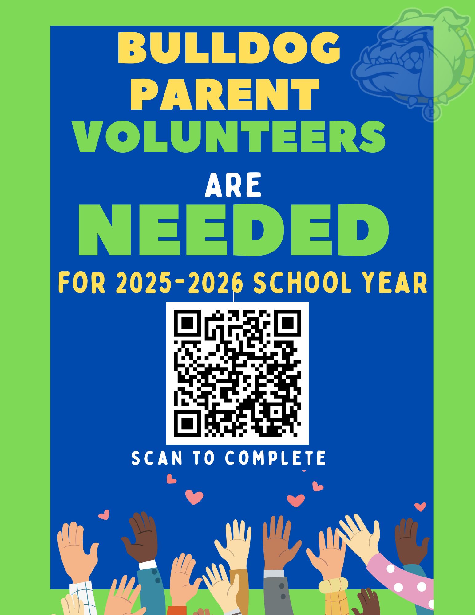Bulldog Parent Volunteers are Needed