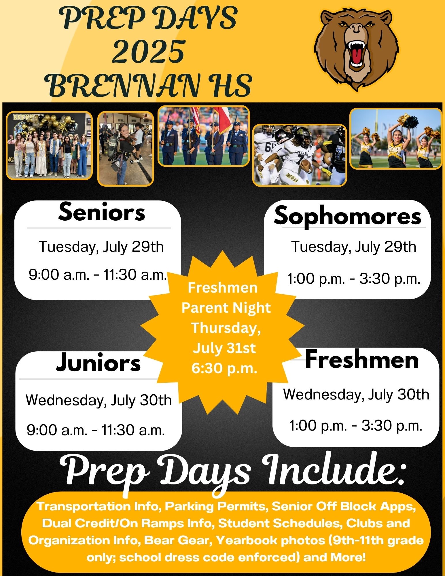 Information Flyer for Prep Day