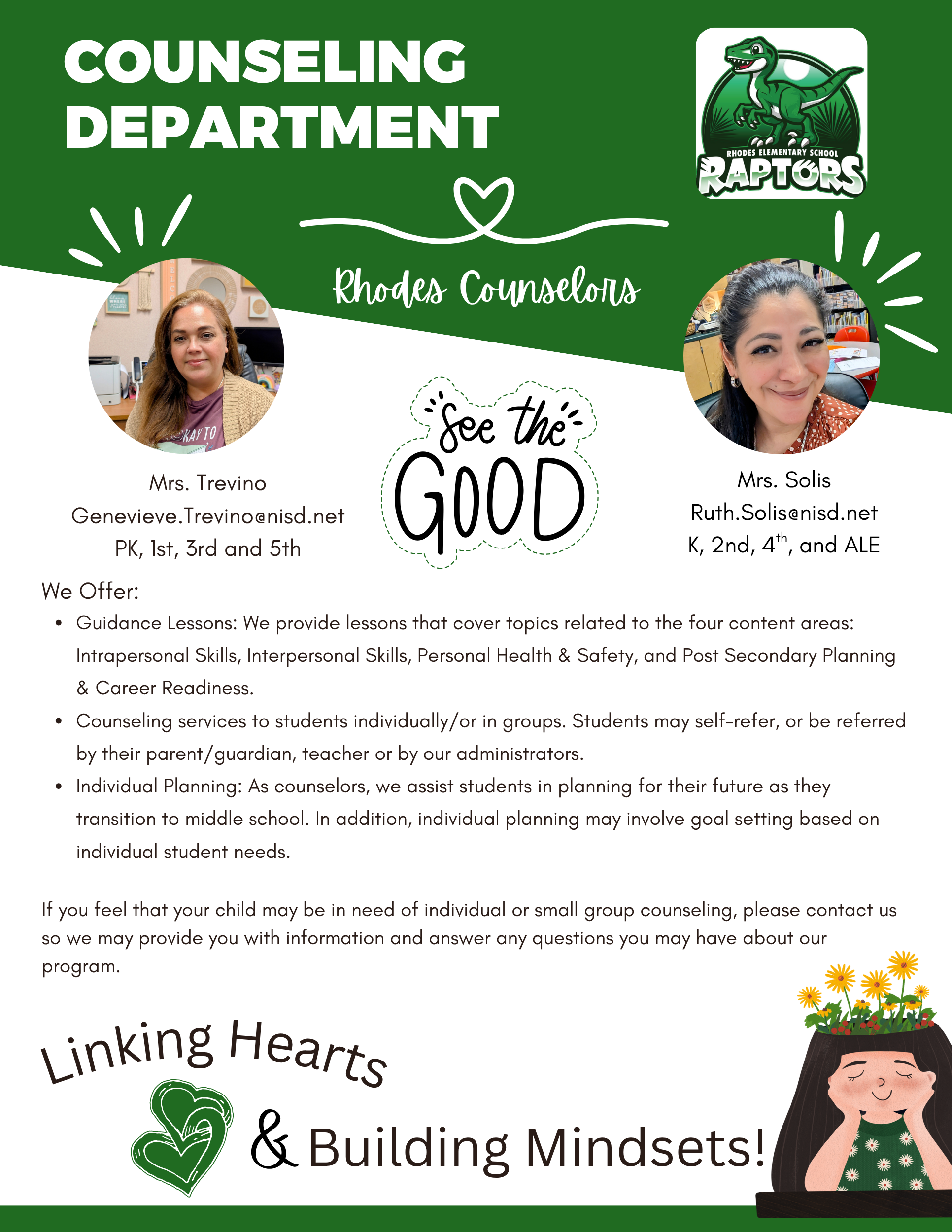 Image with information on Rhodes Counselors