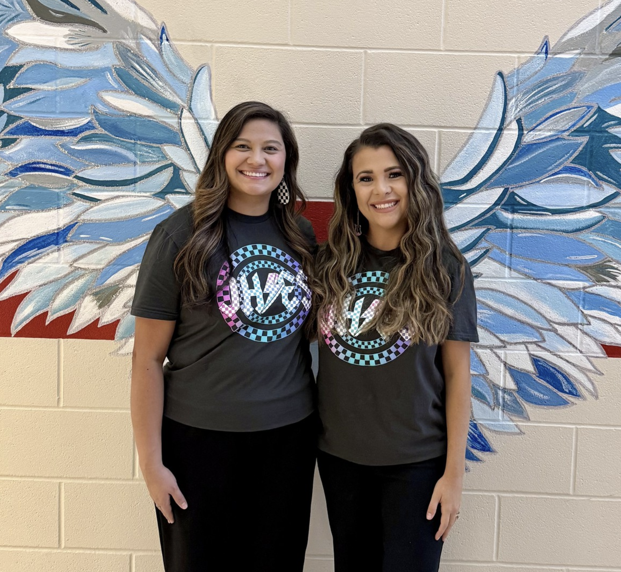 Casual photo of Hoffmann counselors in matching campus spirit t-shirts