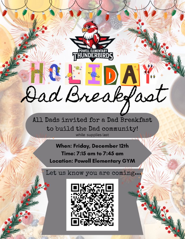 Dad's breakfast event's details flyer