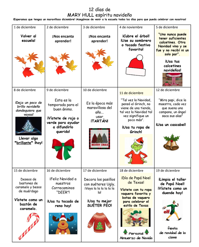 12 días de espíritu navideño 