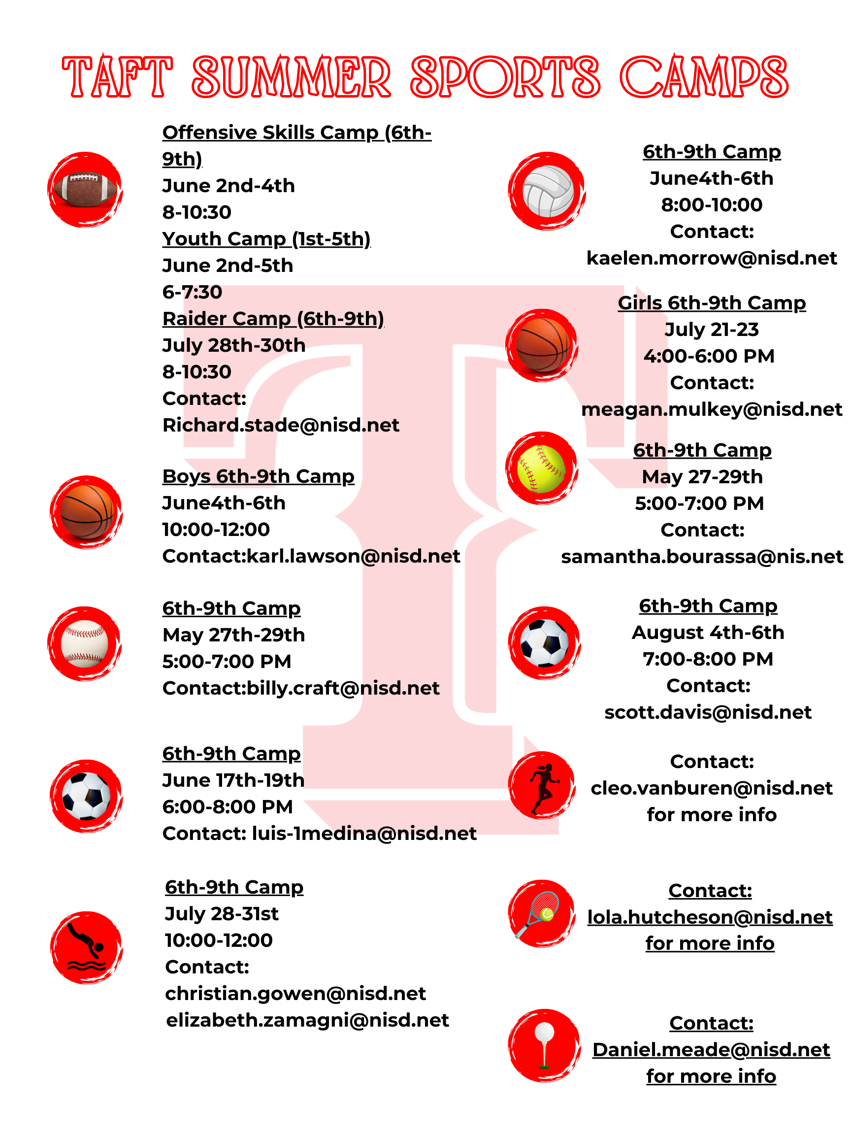 Taft Camp Flyer
