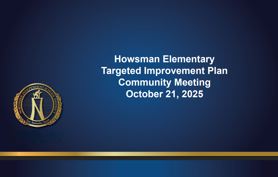 Howsman Elementary Targeted Improvement Plan Community Meeting October 21, 2025
