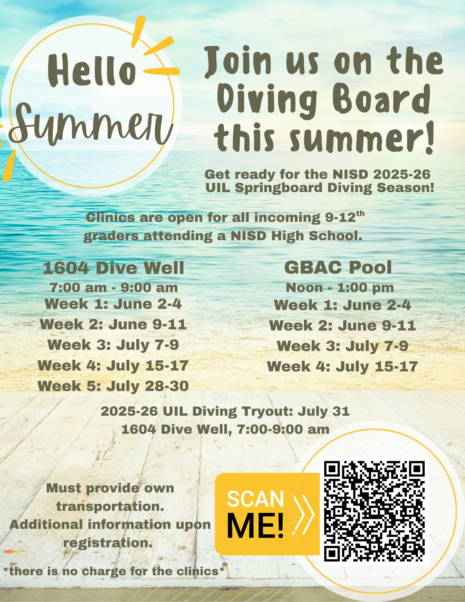 UIL Summer Diving Camps