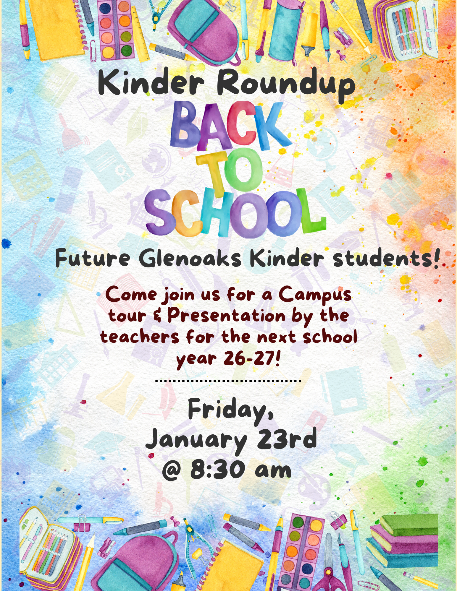 Flyer for Kinder Roundup
