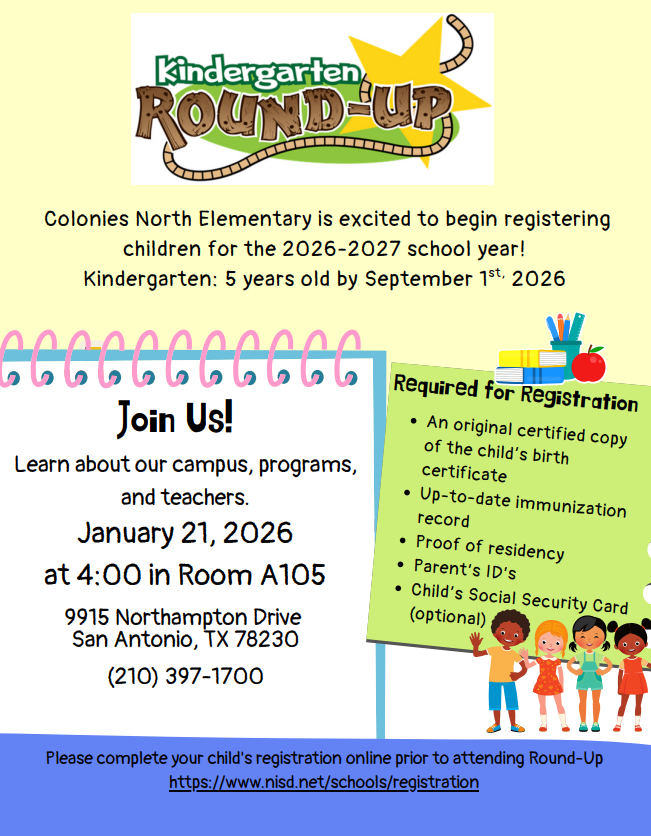 Flyer for Kinder Roundup event