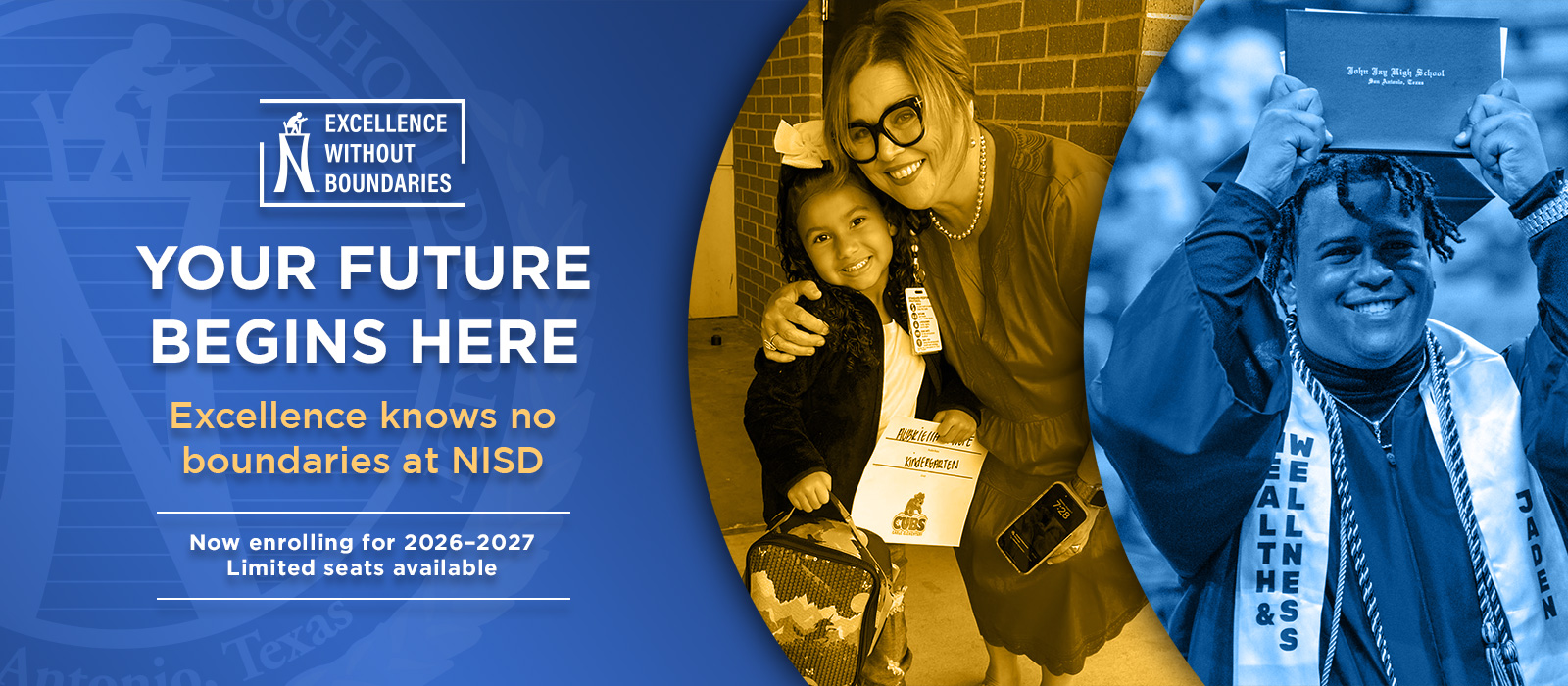 NISD Open Enrollment banner - Spring 26 design