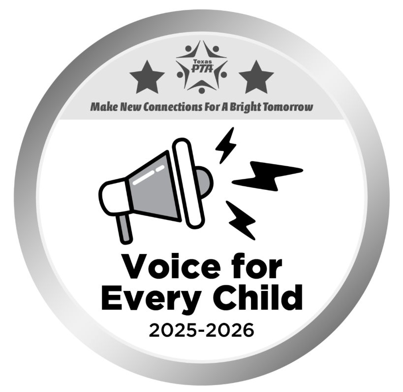 Pic of Texas PTA Platinum Award for 2025-2026