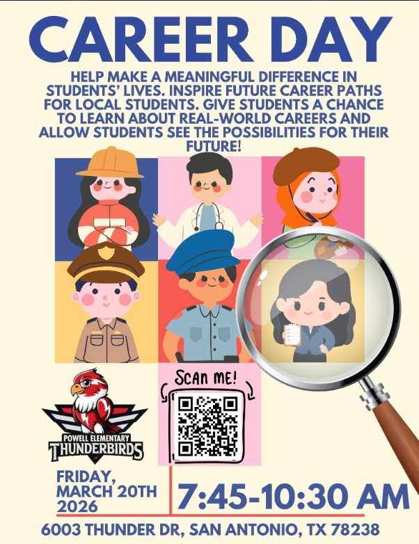 Career Day Flyer with event's details