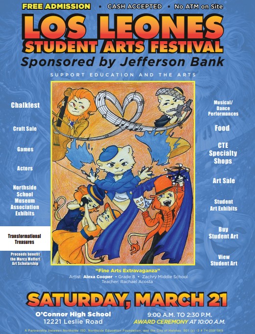 Los Leones Student Arts Festival Poster