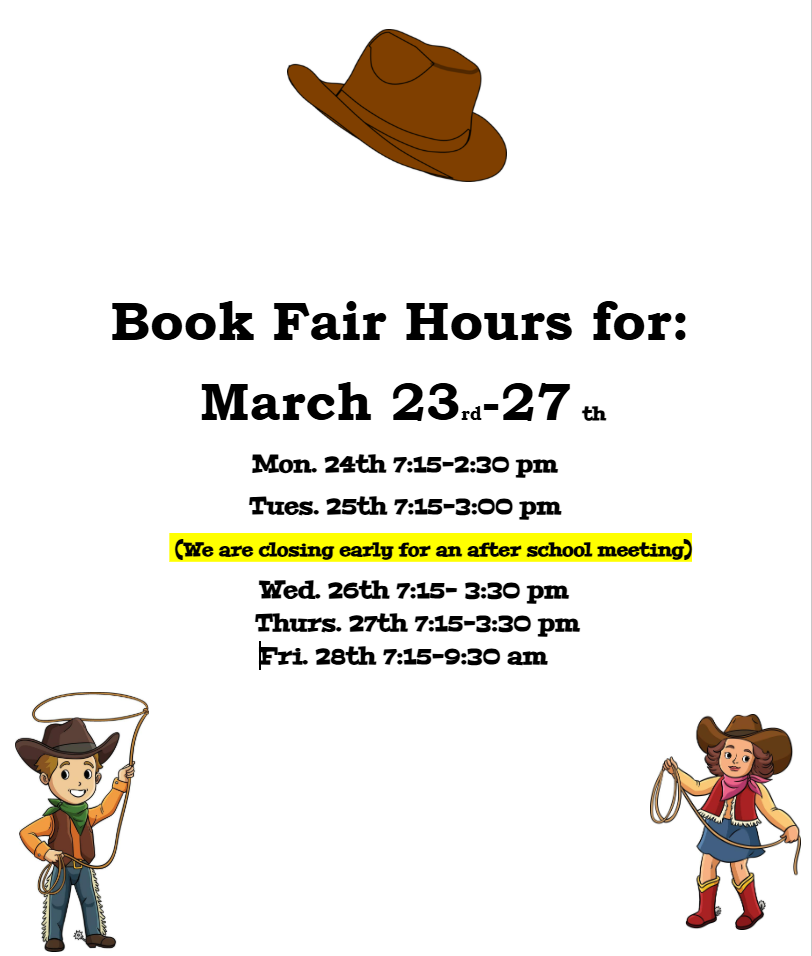 Bookfair schedule