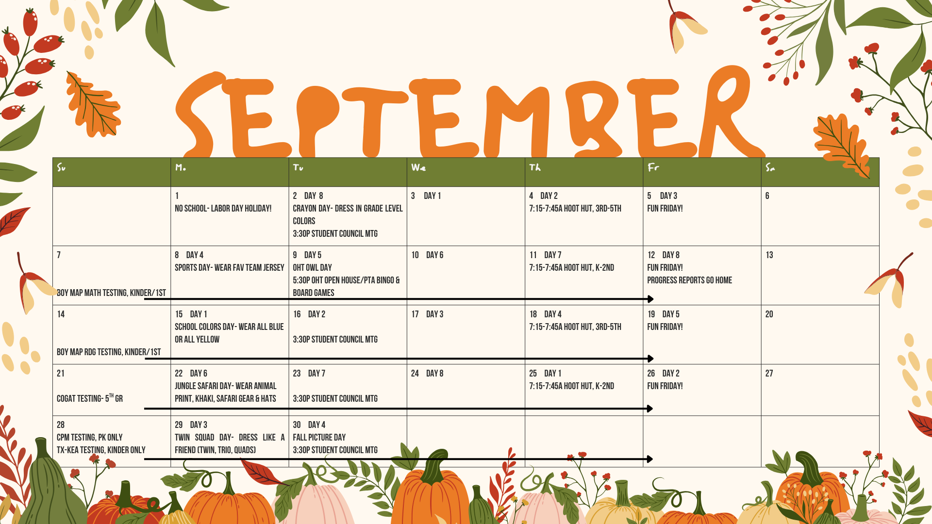 september calendar