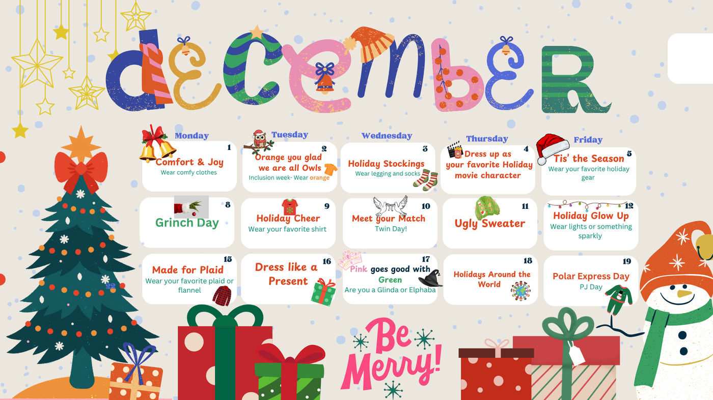 december dress up calendar