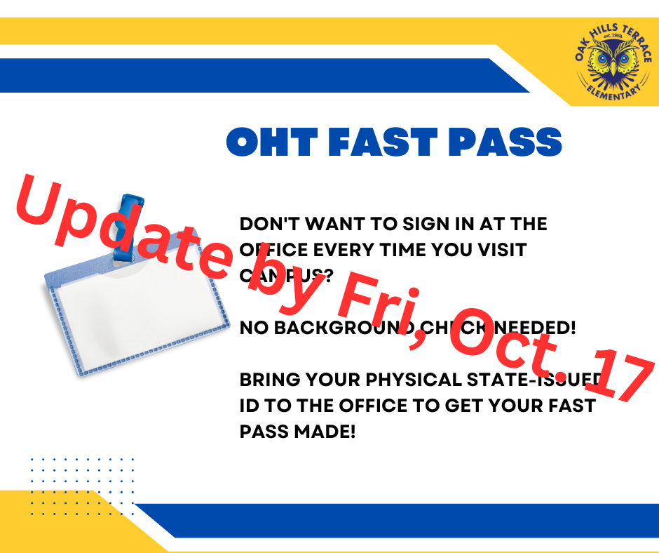 update fast pass by Oct. 17