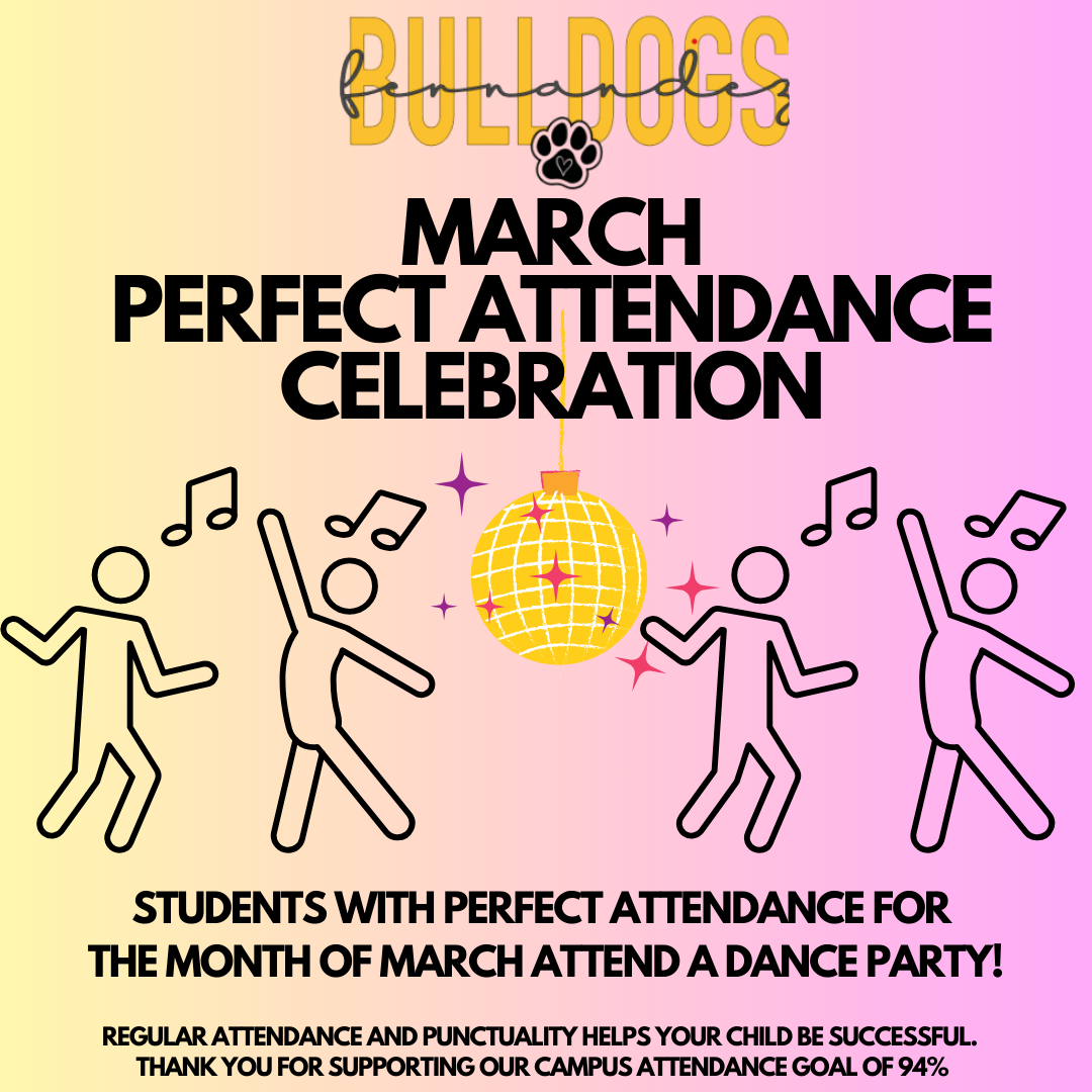 perfect attendance celebration flyer 