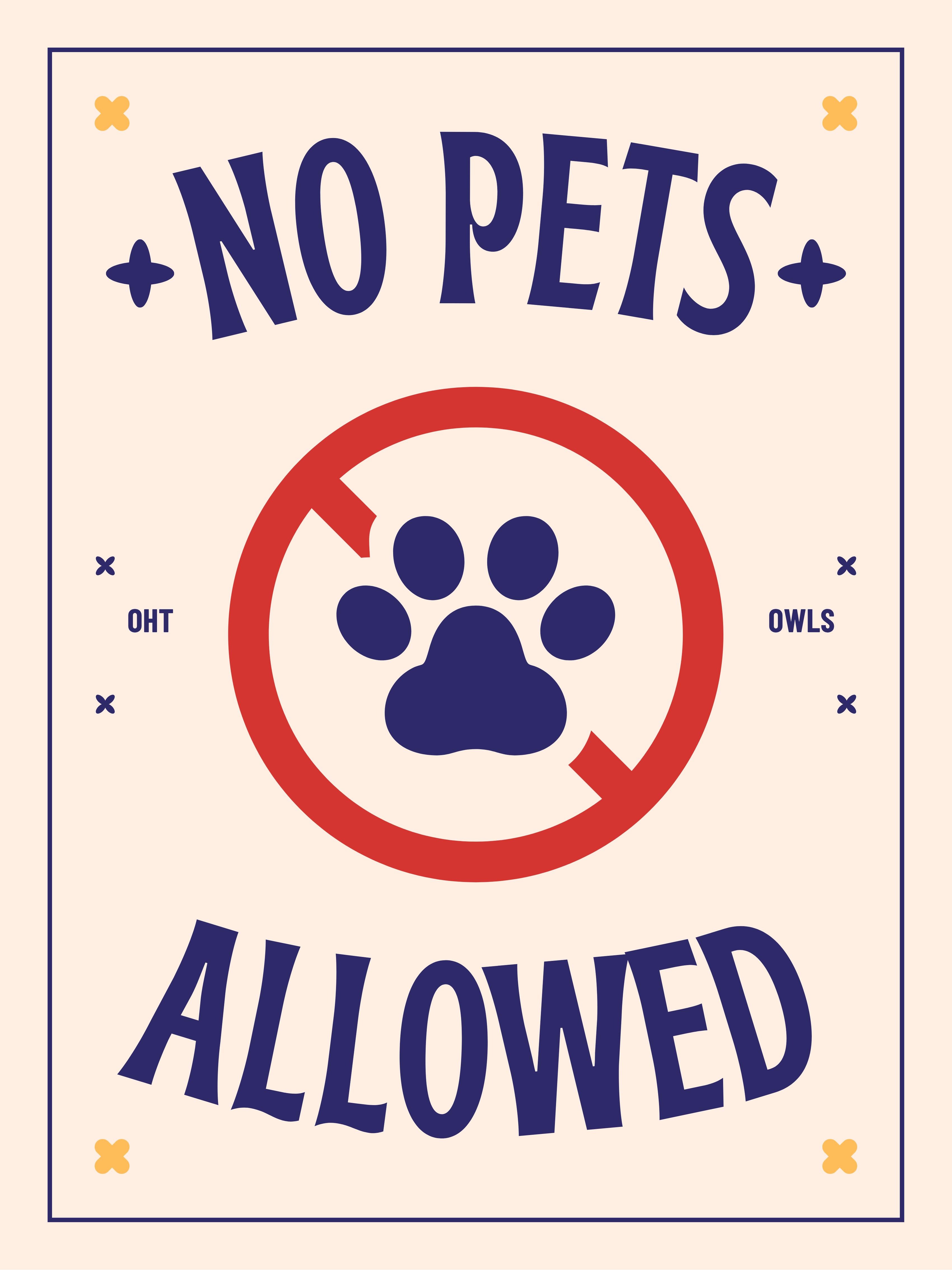 no pets allowed on campus