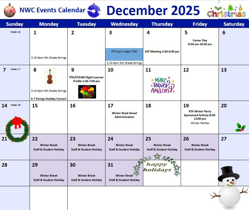 Calendario de Diciembre