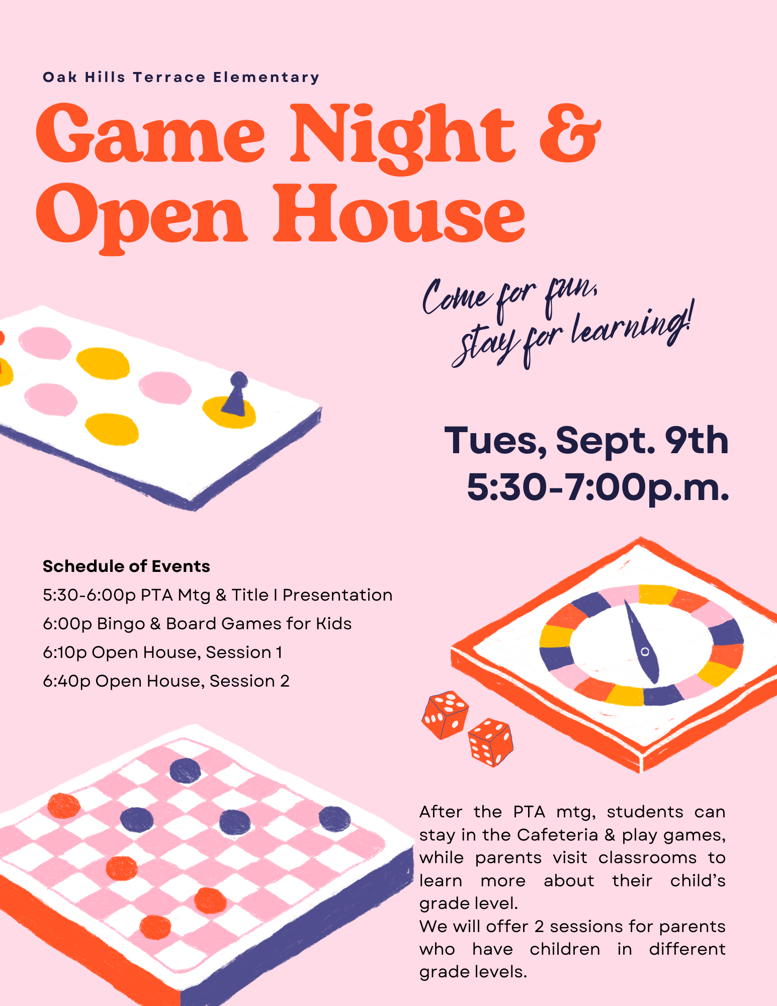oht game night and open house