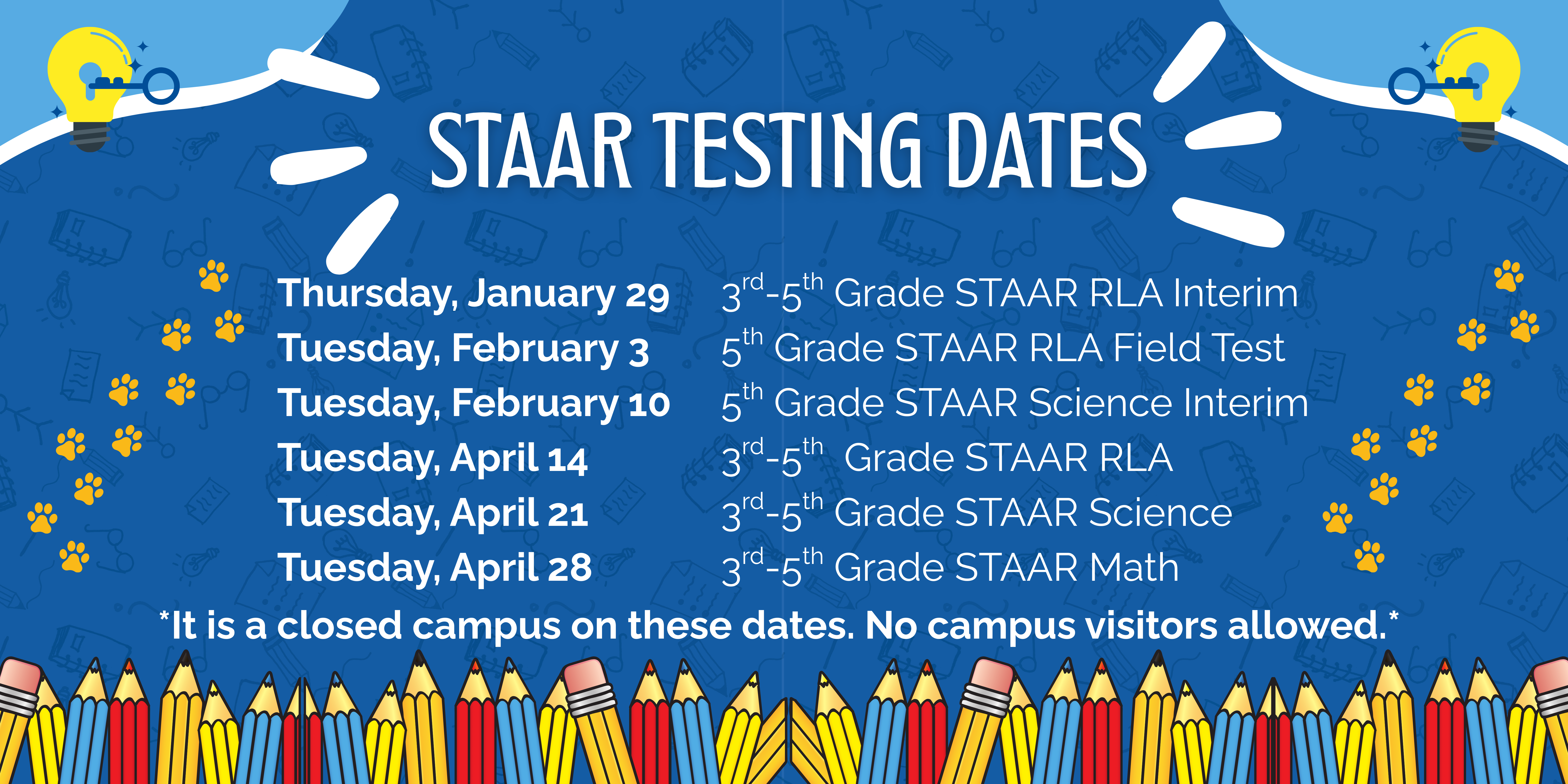 staar testing flyer