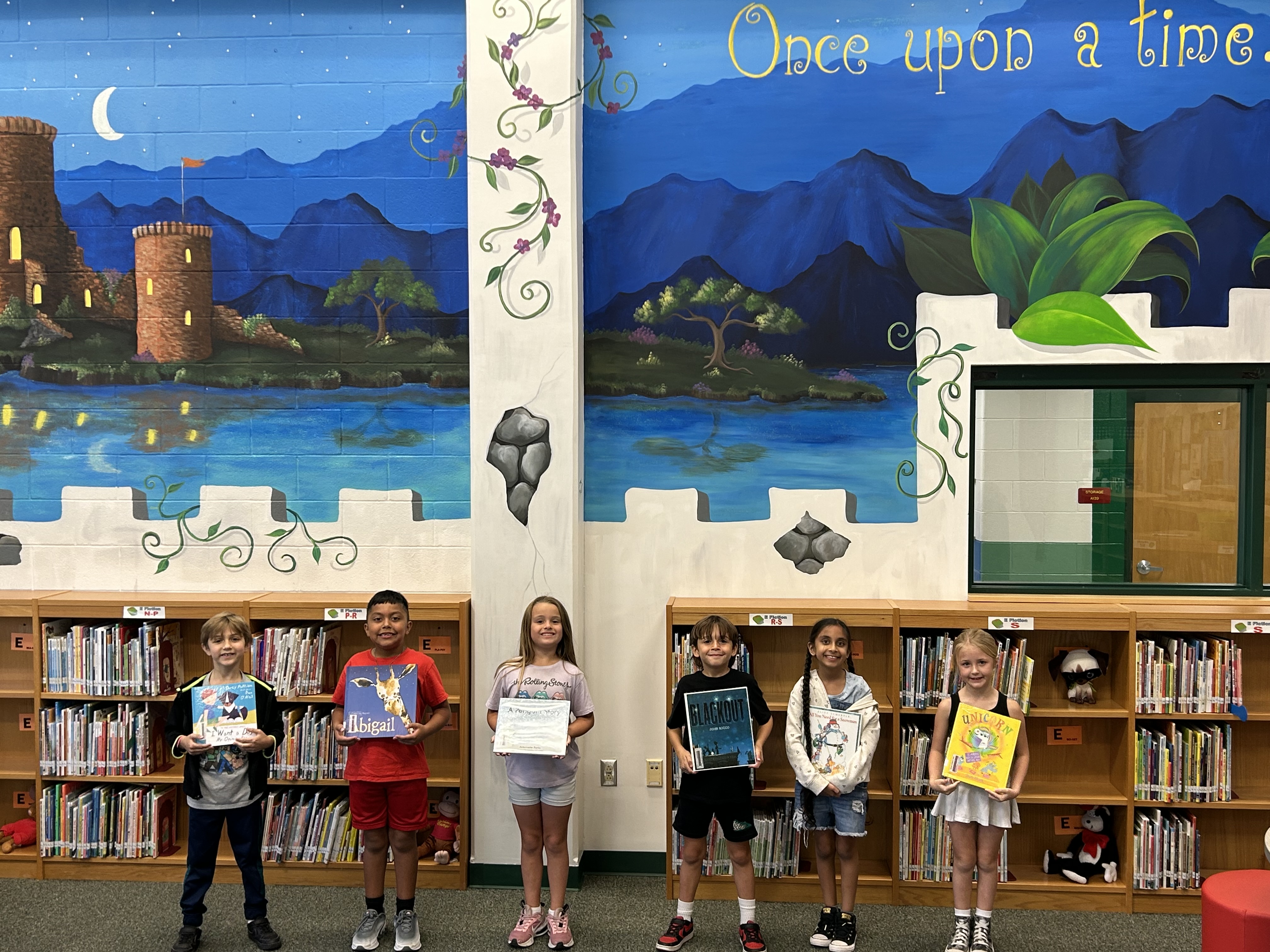 Students in the library