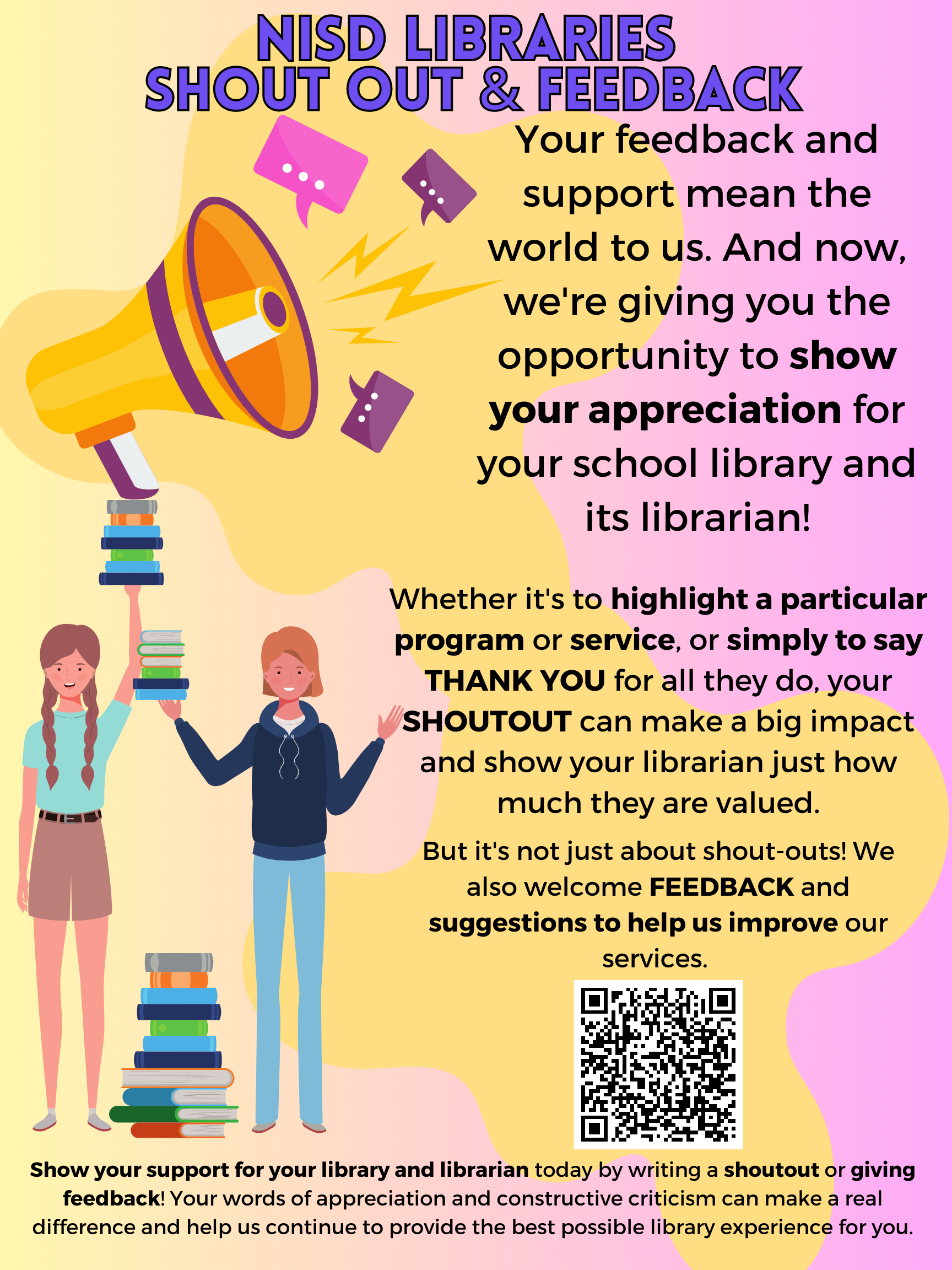 NISD Librarian Shout Out & Feedback Form