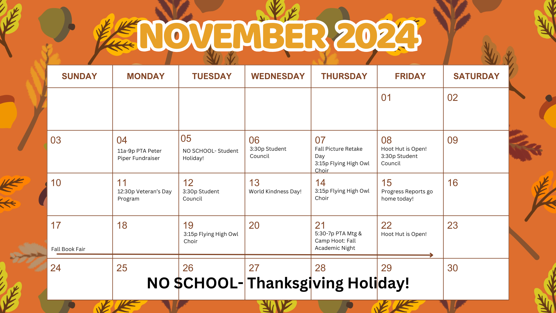 november calendar
