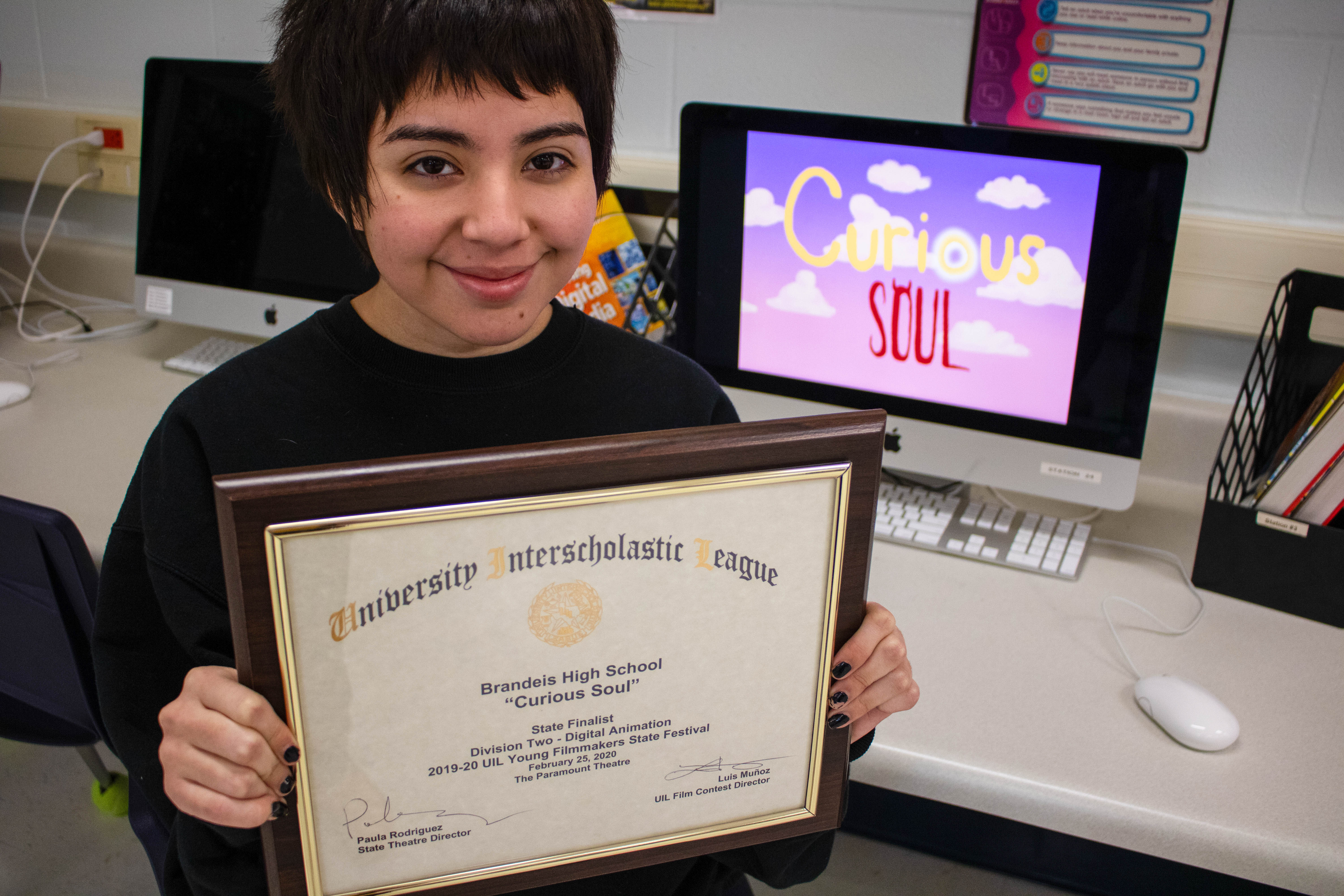 Student with film award