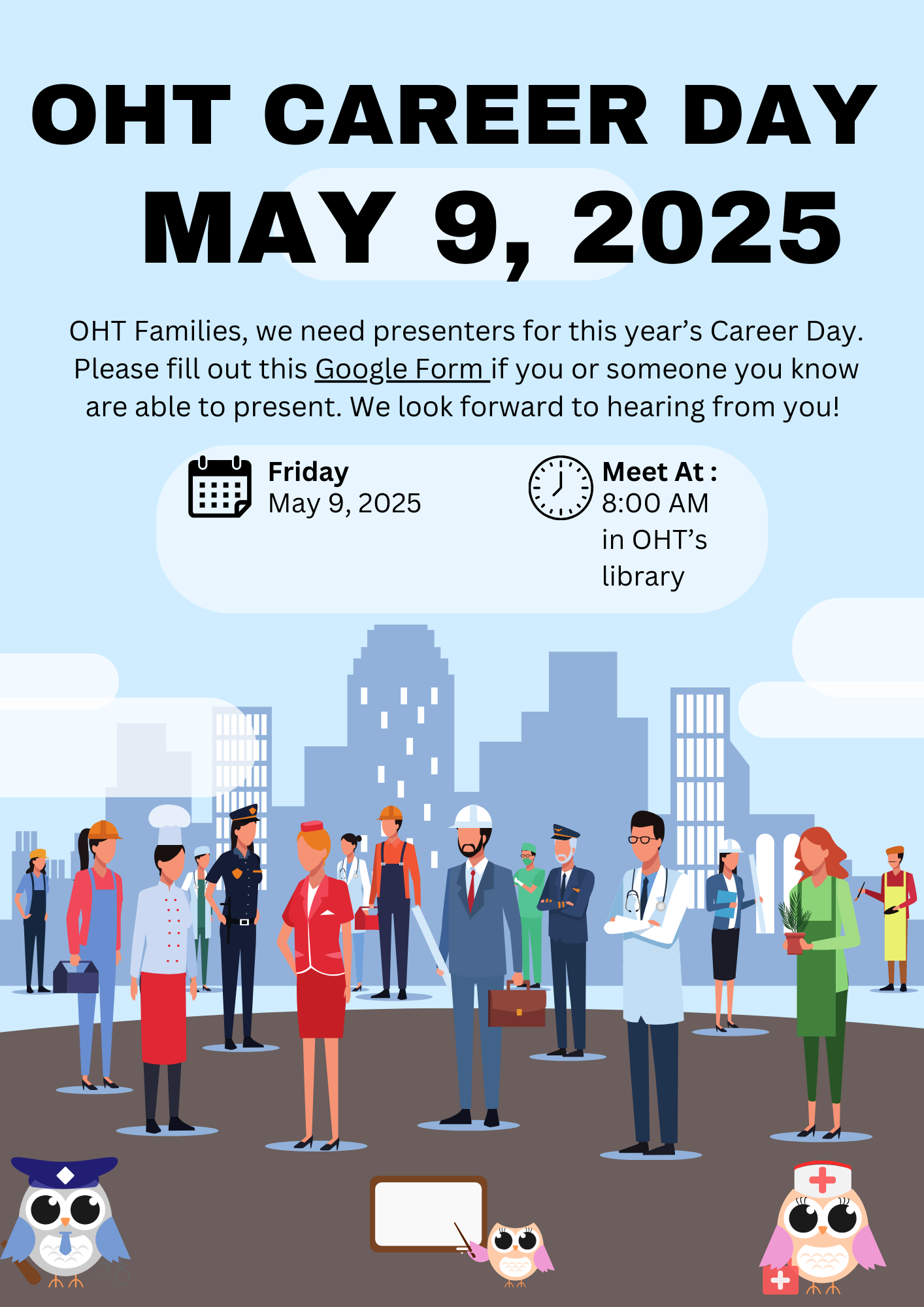 career day presenters needed