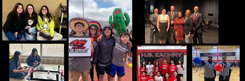 Zachry Middle School teachers and staff engaging in all activities