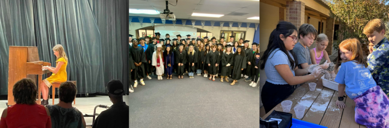 Photo collage of students and former students 