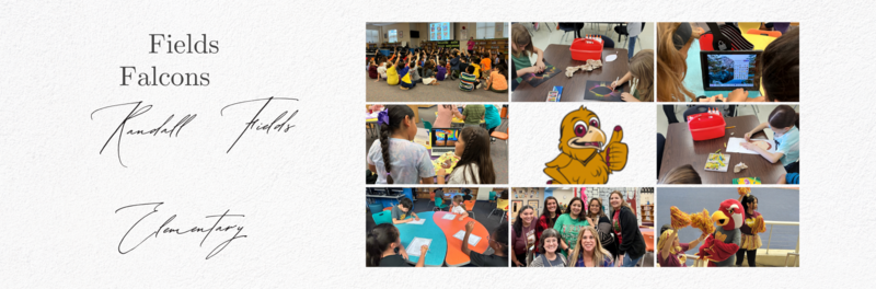 Collage of students doing activities 