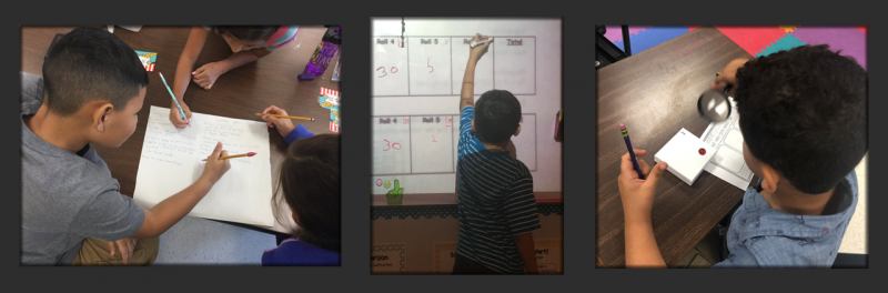 students learning