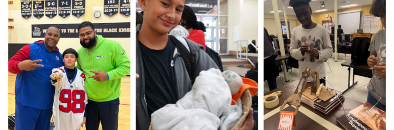 Students from PBS and STEM show off their projects.