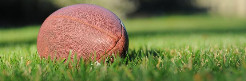 Football on grass. Photo by Ben Hershey on Unsplash