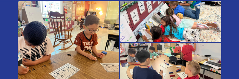 Students reading and doing math