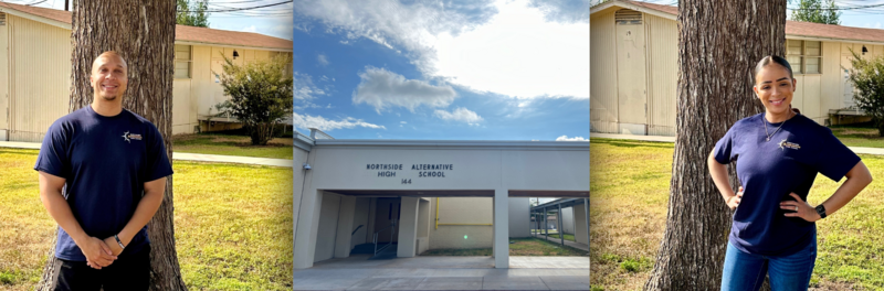 Collage of staff and campus